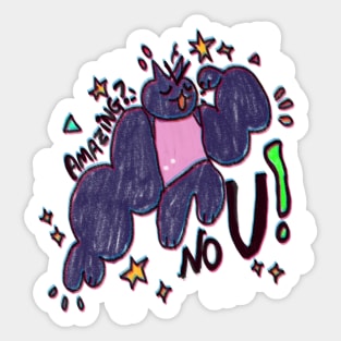 no U Sticker